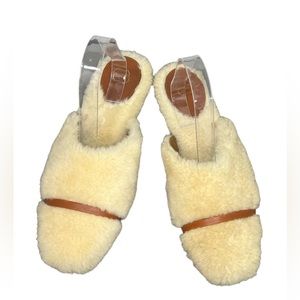 Malone Souliers Rene Shearling Flat Slipper mules size 41